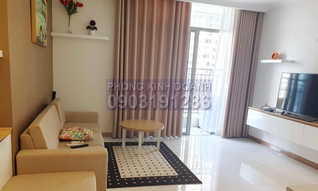 Căn hộ Vinhomes Central Park bán 1 phòng ngủ lầu 9 C2 nội thất full view đẹp