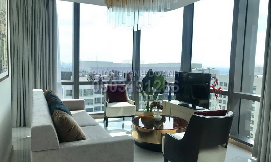 Căn hộ bán Vinhomes Central Park lầu 45 L81 nội thất đẹp 4 phòng ngủ view sông