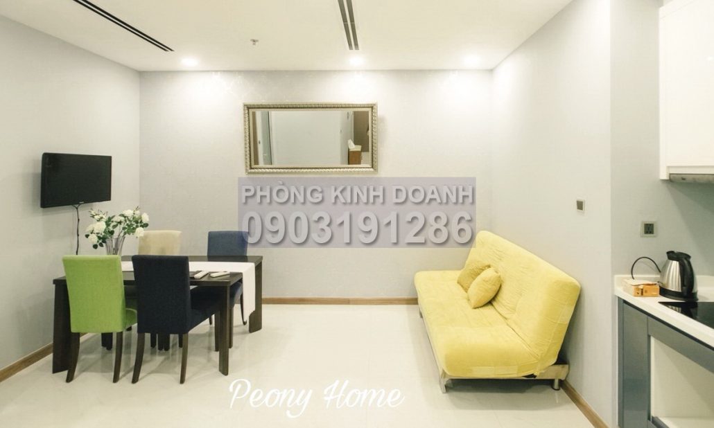 Vinhomes cho thuê căn tầng cao Park 1 nội thất full 1 phòng ngủ view sông