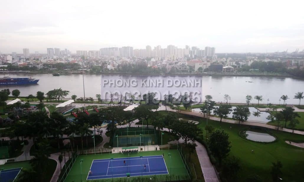 Căn hộ cho thuê Central Park 4 phòng ngủ tầng 9 Park 2 nội thất đẹp view sông