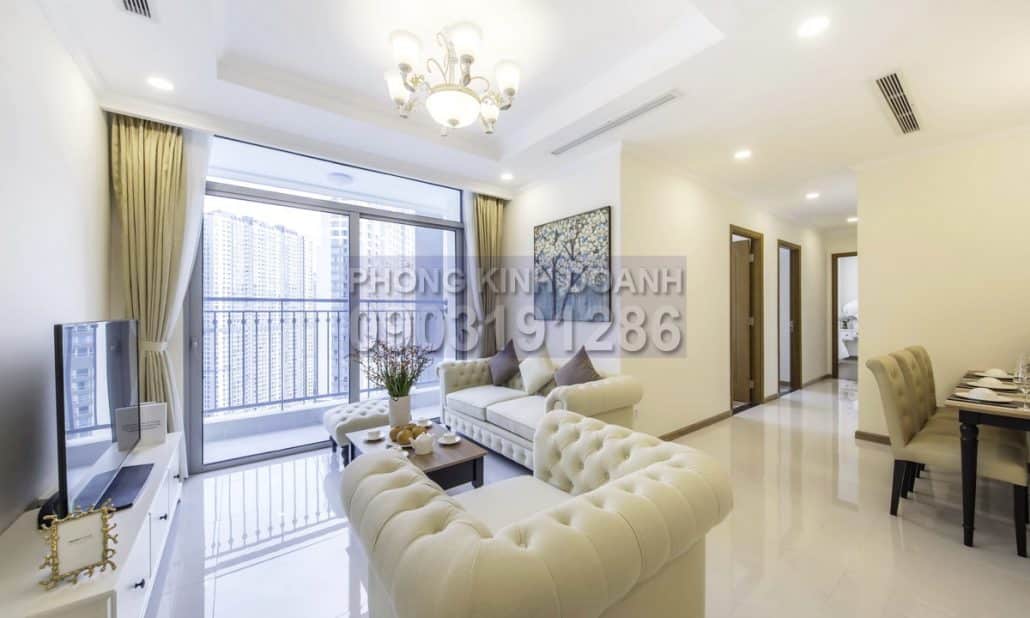 Căn hộ Vinhomes bán 3 phòng ngủ lầu 25 Landmark Plus đầy đủ nội thất