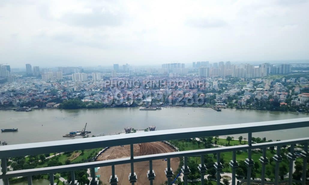 Căn hộ cho thuê Vinhomes 4 phòng ngủ lầu 7 toà Park 2 nhà đẹp view sông
