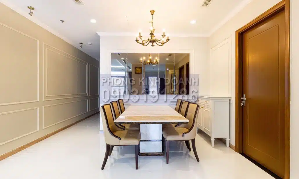 Cho thuê căn hộ Vinhomes view sông 4 phòng ngủ lầu 21 L1 nội thất đầy đủ
