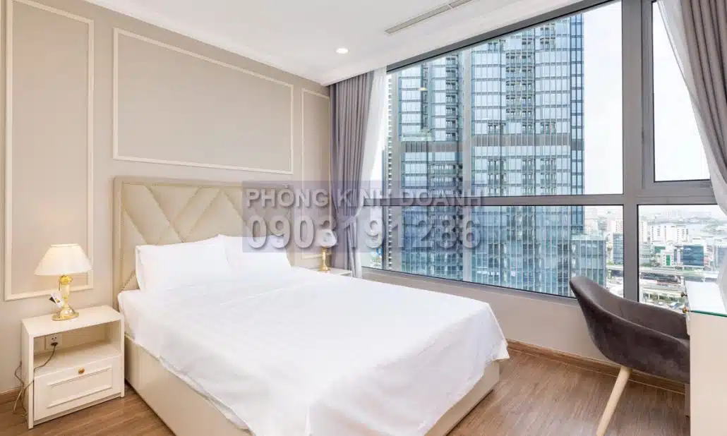 Cho thuê căn hộ Vinhomes view sông 4 phòng ngủ lầu 21 L1 nội thất đầy đủ