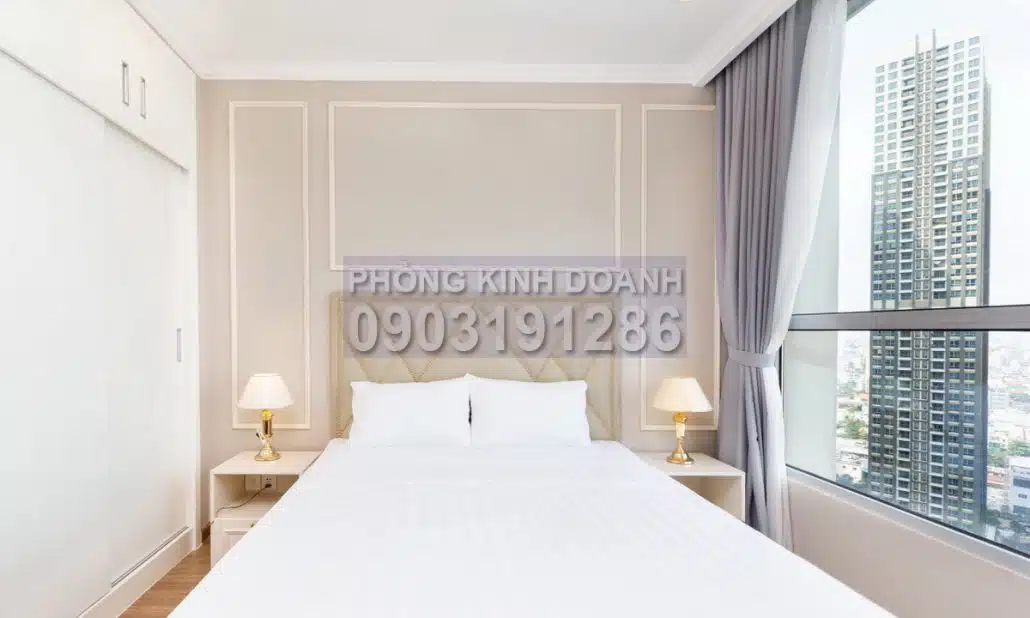 Cho thuê căn hộ Vinhomes view sông 4 phòng ngủ lầu 21 L1 nội thất đầy đủ
