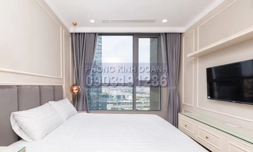 Cho thuê căn hộ Vinhomes view sông 4 phòng ngủ lầu 21 L1 nội thất đầy đủ