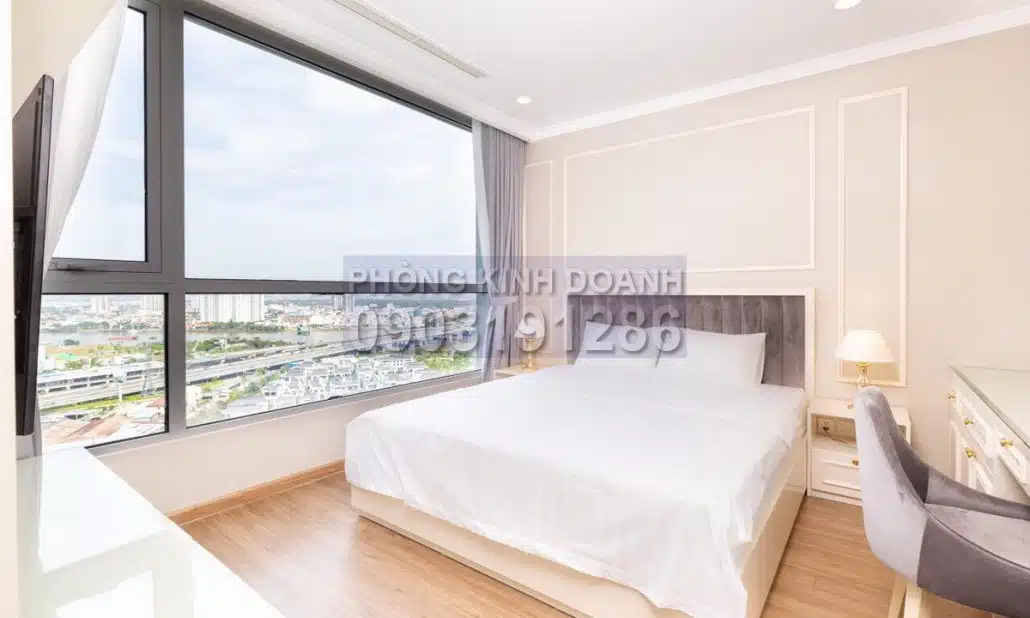 Cho thuê căn hộ Vinhomes view sông 4 phòng ngủ lầu 21 L1 nội thất đầy đủ