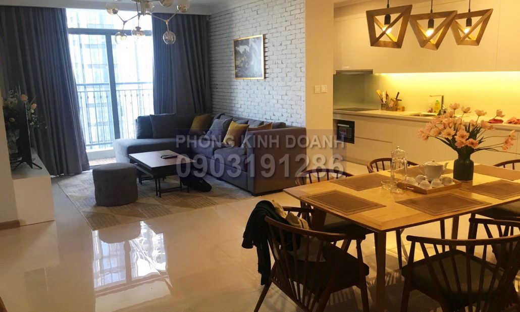 Cho thuê Vinhomes view L81 lầu 21 Landmark 6 nội thất cao cấp 4 phòng ngủ