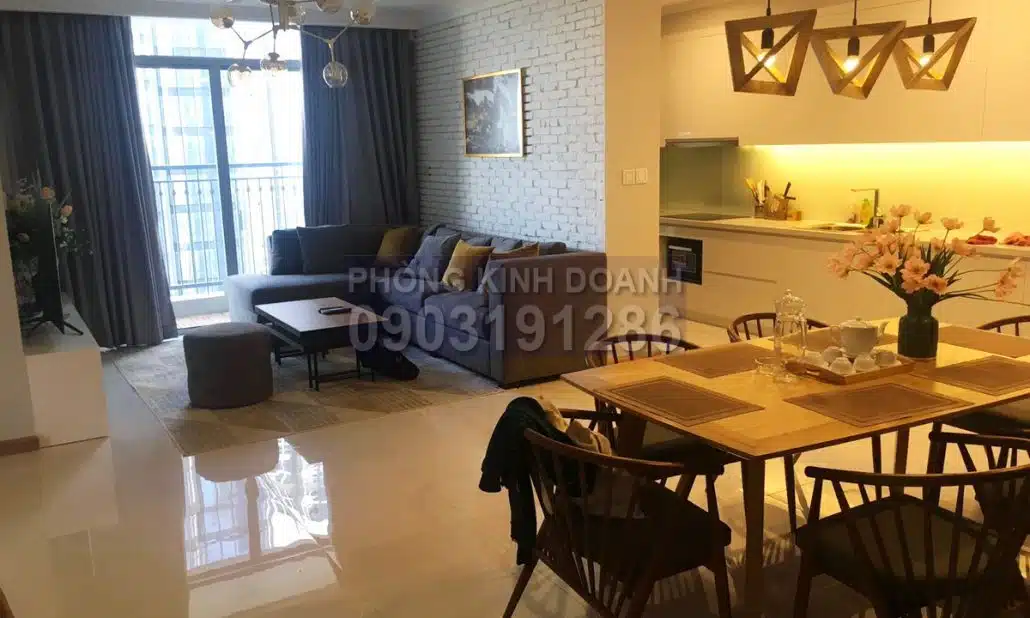 Cho thuê Vinhomes view L81 lầu 21 Landmark 6 nội thất cao cấp 4 phòng ngủ