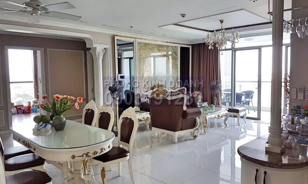Căn hộ cho thuê Vinhomes 4 phòng ngủ lầu 7 toà Park 2 nhà đẹp view sông