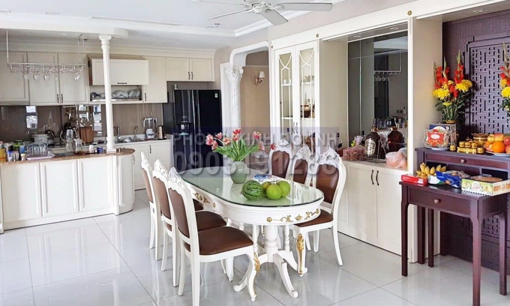 Căn hộ cho thuê Vinhomes 4 phòng ngủ lầu 7 toà Park 2 nhà đẹp view sông