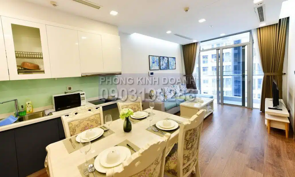 Cho thuê Vinhomes toà Park 7 căn hộ 1 phòng ngủ tầng 32 full nội thất