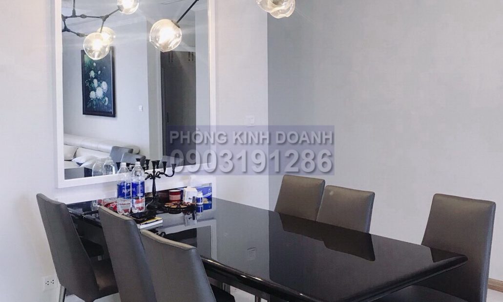 Căn hộ Central Park cho thuê tầng 15 C1 đủ nội thất view sông 4 phòng ngủ