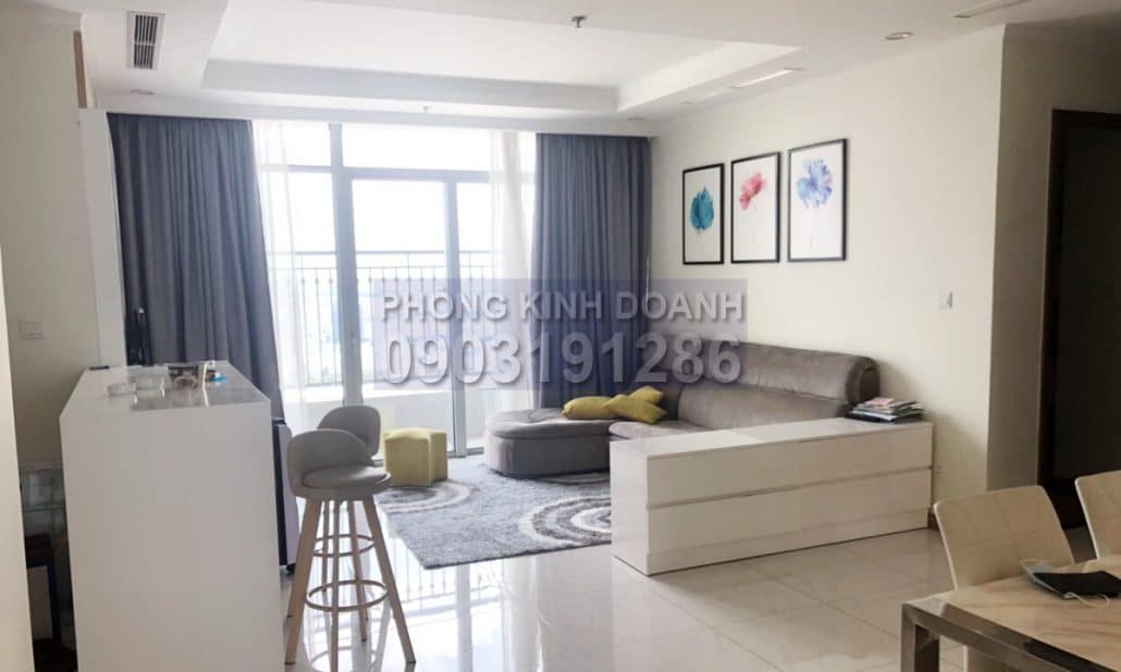 Vinhomes căn hộ cho thuê lầu 35 Central 3 đủ nội thất 3 phòng ngủ view city