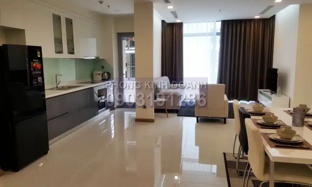 Vinhomes Central Park cho thuê tầng 48 L4 nội thất full 3 phòng ngủ thoáng