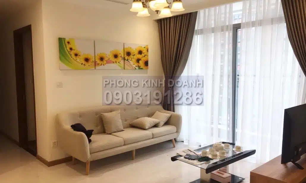 Căn hộ cho thuê Vinhomes 3 phòng ngủ view L81 lầu 11 Landmark 5 nội thất xịn