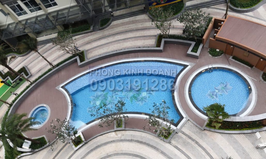 Vinhomes cho thuê tầng 5 Landmark 6 nội thất xịn view hồ bơi 1 phòng ngủ