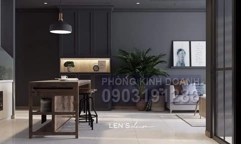 Cho thuê căn hộ Vinhomes view hồ bơi tầng 11 L6 đủ nội thất 2 phòng ngủ