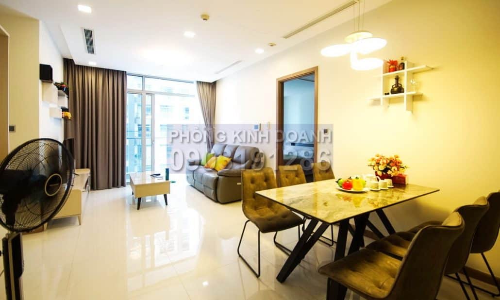 Vinhomes cho thuê căn hộ lầu 17 Park 4 có nội thất view sông 2 phòng ngủ