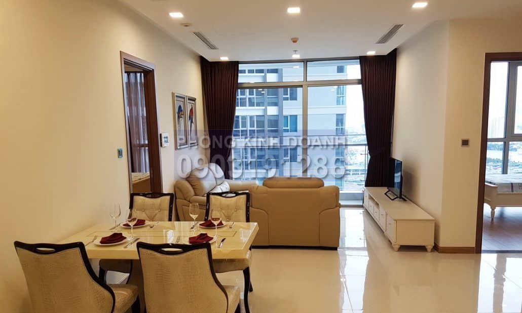 Vinhomes cho thuê căn hộ tầng 21 Park 4 nội thất full view sông 2 phòng ngủ