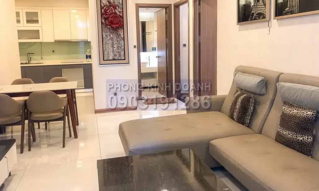 Cho thuê căn hộ Vinhomes view L81 lầu 19 Park 6 nội thất đẹp 2 phòng ngủ