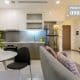 Căn hộ cho thuê Vinhomes 1 phòng ngủ lầu 12 Landmark 81 nhà đẹp view sông