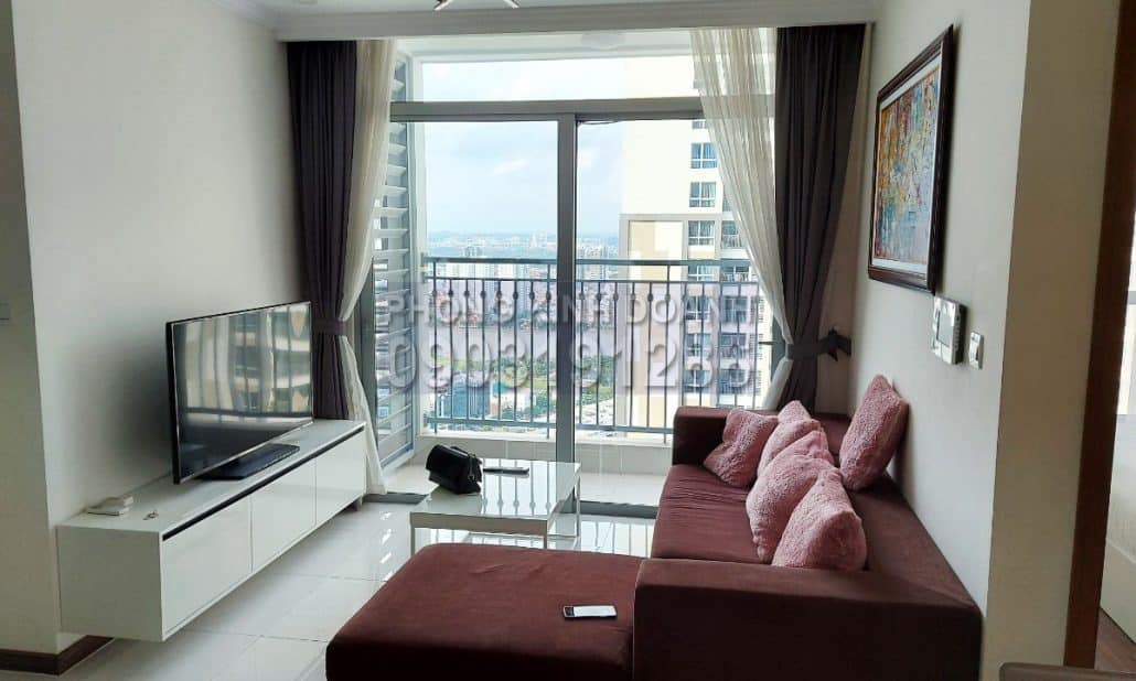 Cho thuê căn hộ Central Park 2 phòng ngủ tầng 38 Landmark Plus nội thất xịn