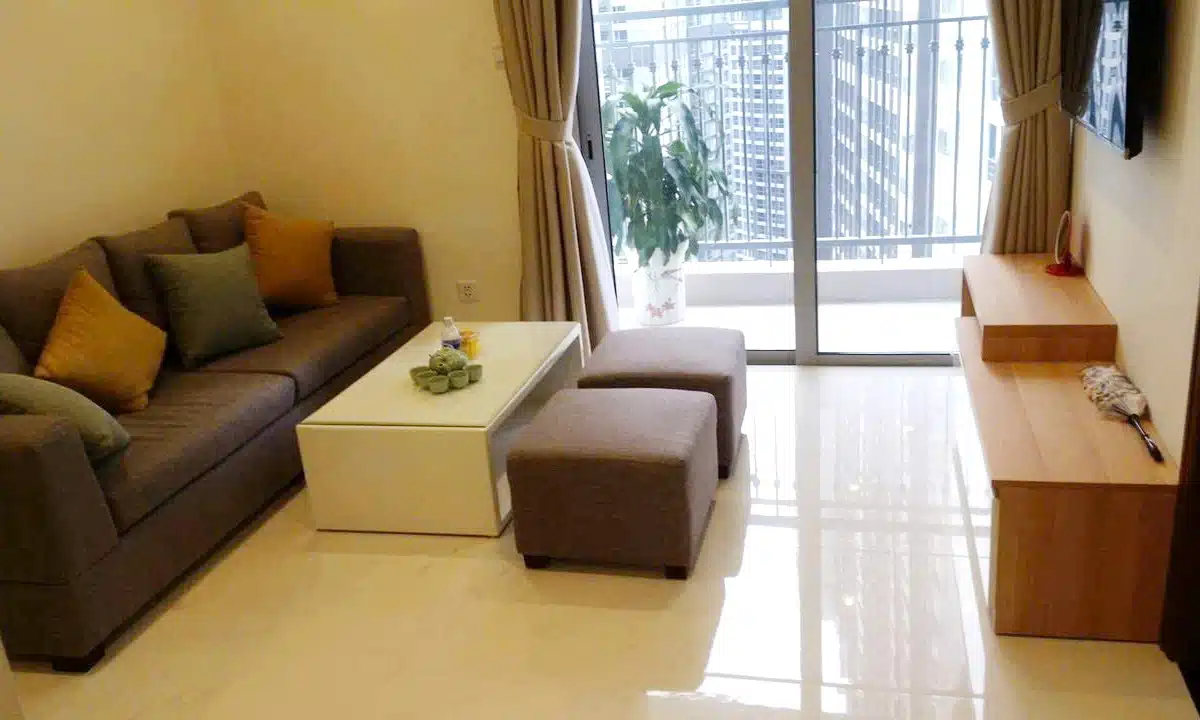 Cho thuê Vinhomes Central Park view sông tầng cao L1 full nội thất 2 phòng ngủ